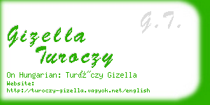 gizella turoczy business card